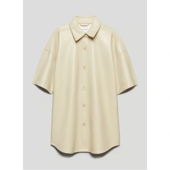 Aritzia Babaton Frances Button-Up in Sand White - Picture 4 of 12